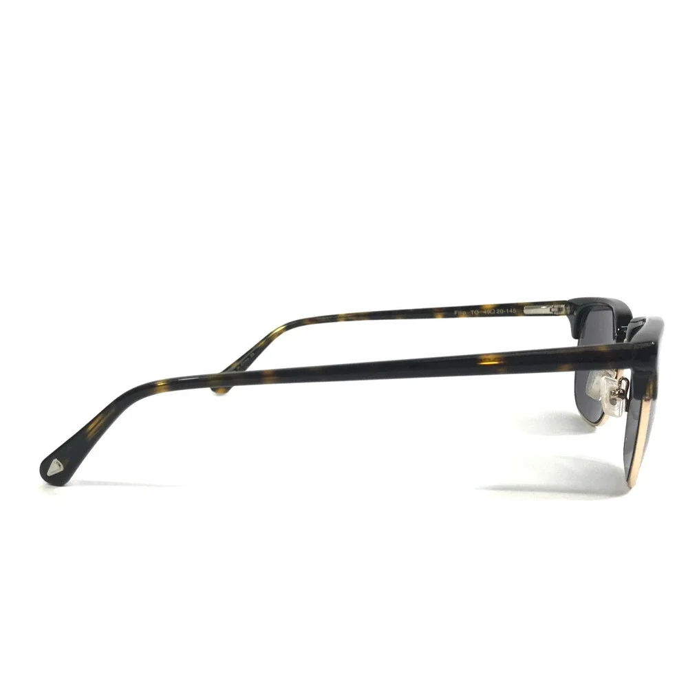 Zac Posen Sunglasses Filip TO Tortoise Gold Square Frames with Dark Gray Lenses